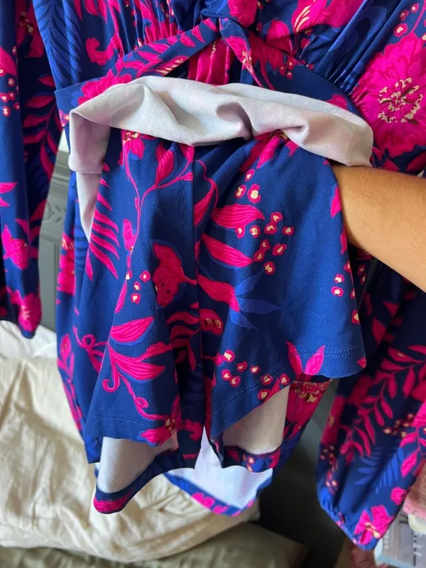 Lilly Pulitzer LORALEI SKIRTED ROMPER dress, BLUE MED NEVER ENDING SUMMER XL - Image 4