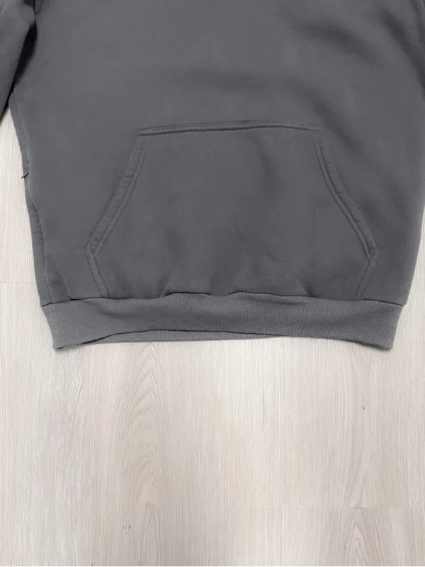 Comfrt Steel Grey Essentials Unisex Zip Kangaroo Pockets Hoodie Sweatshirt Large - Image 2