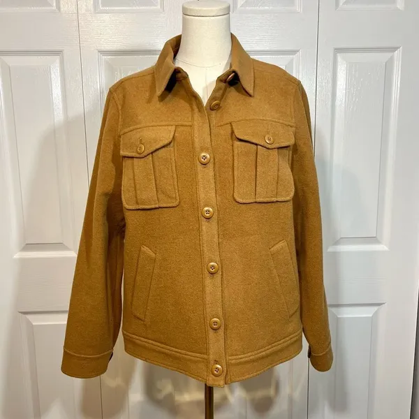 ❄️J‎ CREW Shirt-jacket in Stretch Wool - Image 3