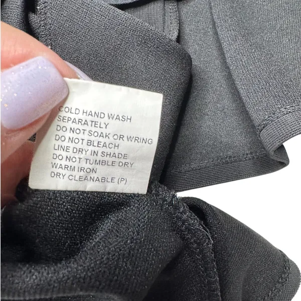 Black Skater Skirt Medium Fit Flare Textured Office Coquette - Image 7
