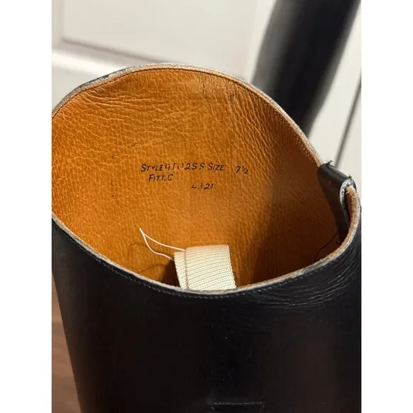Kemptown Black Leather Equestrian Riding Boots Minimalist Old Money Quiet Luxury - Image 5