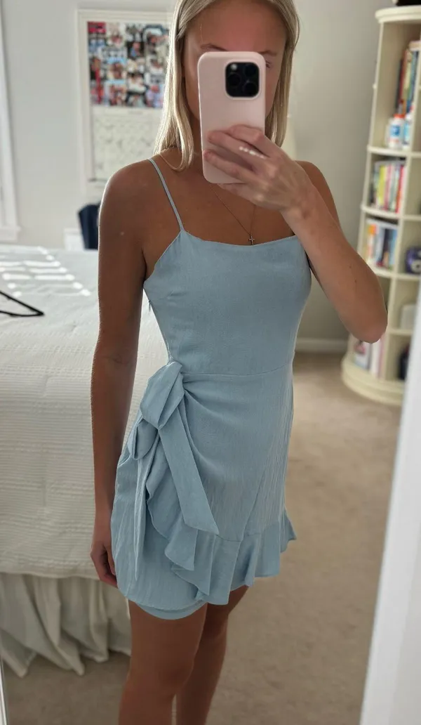 Light Blue Mini Dress - Image 2