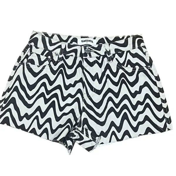 RSQ Women's Wave Print Casual Shorts Brown & White Size 27 Standard - Image 3