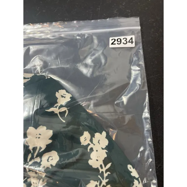 Abercrombie & Fitch Milkmaid Floral Top Green Cottagecore Puff Sleeve Smocked M - Image 13