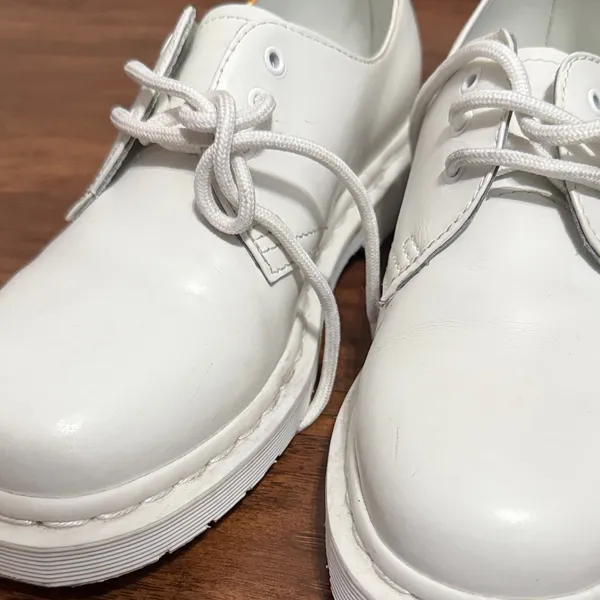 💙💖 Dr. Martens 1461 for‎ Pride White Smooth Boots Rainbow Stripe Derby Oxford - Image 8
