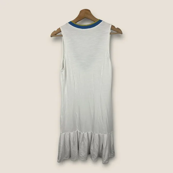Monrow Womens Small White Sleeveless Tennis Dress Stretch Pleated Pickleball - Image 3