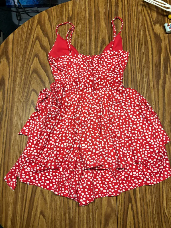 Red Polka Dot Romper Dry Goods - Image 3