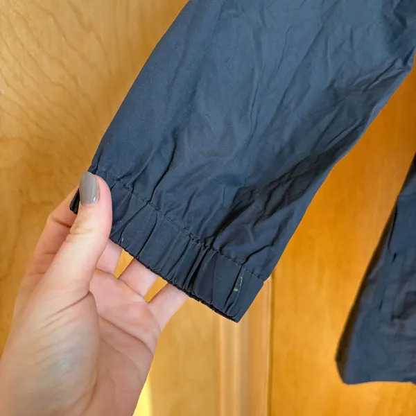 Eileen Fisher Charcoal Gray Lightweight Drawstring Hooded Anorak Jacket XS‎ - Image 3