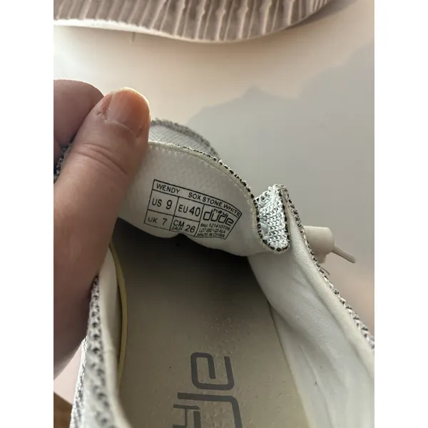 the HEYDUDE Women's Wendy Sox slip-on shoes in stone white 9 Comfy Casual - Image 7