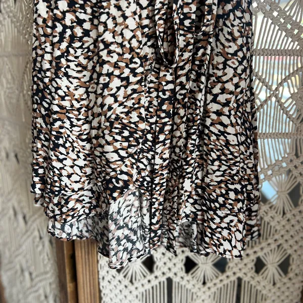 Free People French Quarter Leopard Wrap Mini Dress - Image 7