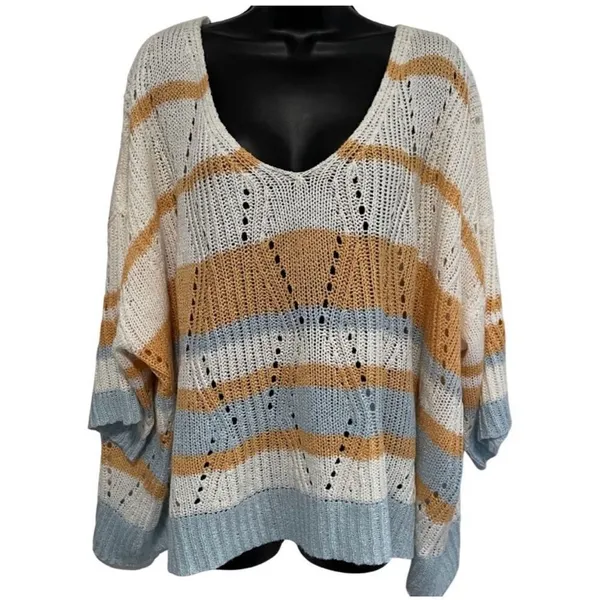 ✨POL Loose Knit Oversized Striped Sz Medium Sweater✨ - Image 5