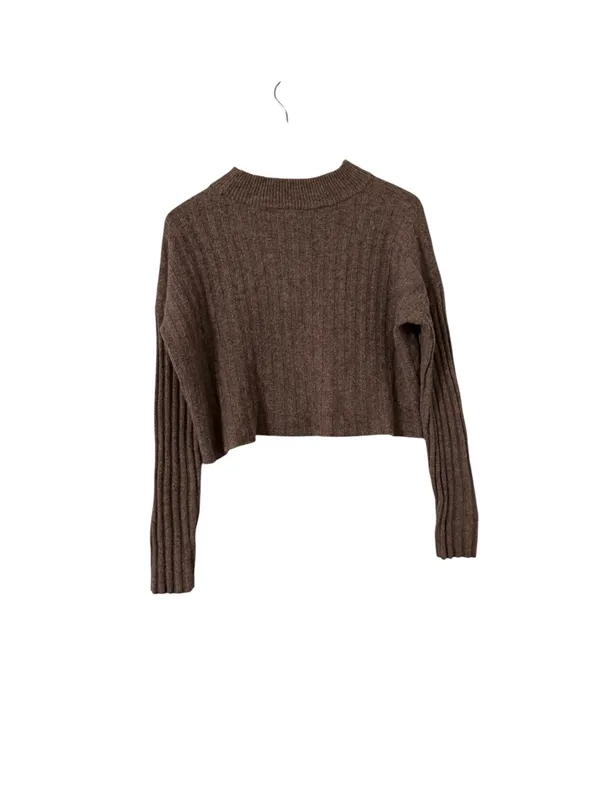 MADEWELL Levi Mock Neck Wool Long Sleeve Crop Sweater Pullover Top - Image 5