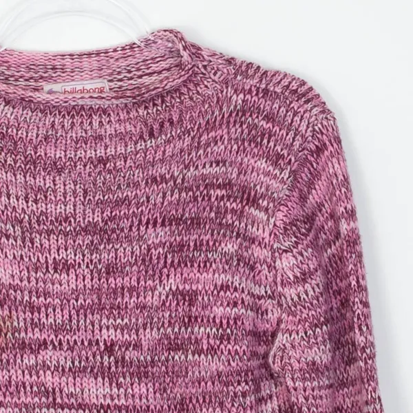Billabong Womens Wool Blend Pullover Knit Sweater Pink Size XL‎ Mock Neck Y2K - Image 2