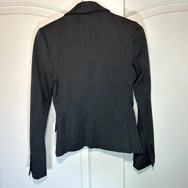 Express Notch Collar One Button Blazer Jacket Gray Business Office Womens Size 0 - Image 4