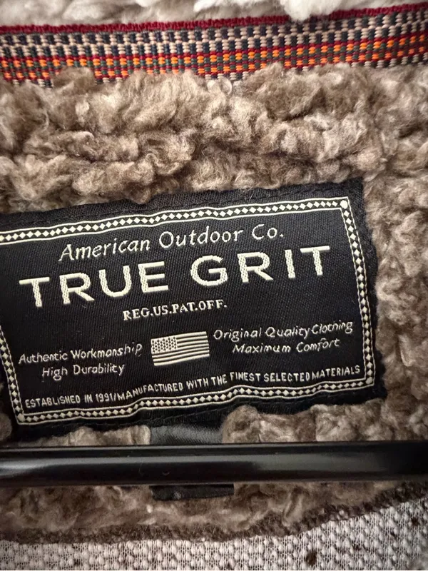 True Grit Sherpa Fleece Quarter Unisex size L Zip Pullover Excellent(C48) - Image 5