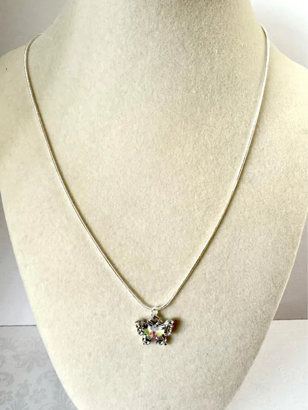 Sterling Silver Butterfly Necklace Multiple - Image 3