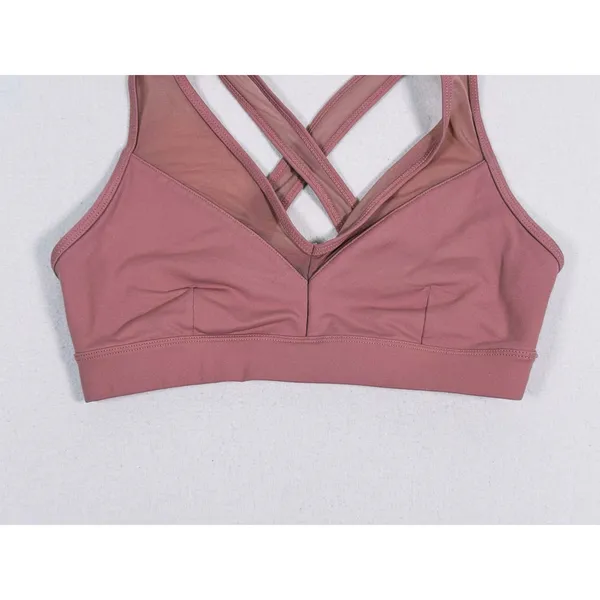Alo Airlift Mesh Just Right Sports Bra Size S Pink Mauve Pilates Gym Yoga Sporty - Image 6