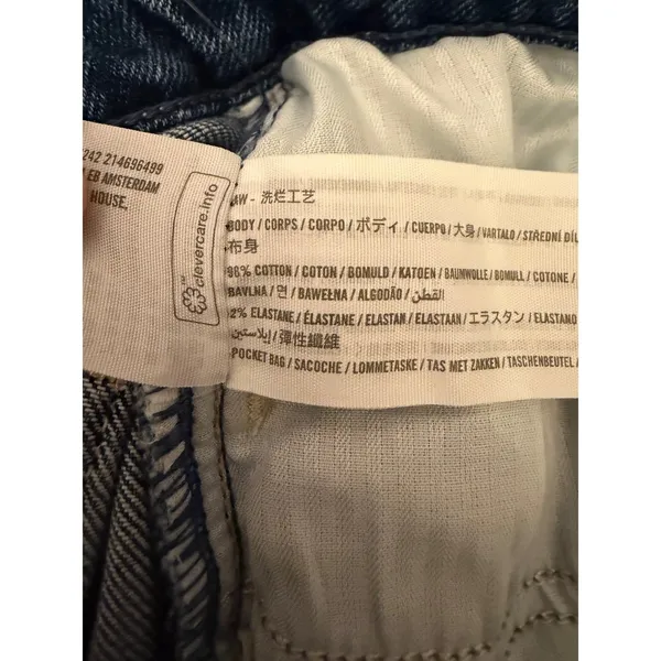 Hollister High-Rise Straight Leg Jeans Mid Rise 24/00 (24x29) Stretch Whiskering - Image 10
