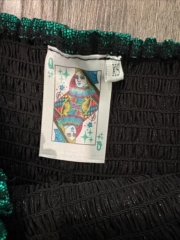 Queen of Sparkles Emerald Green All the Glory Metallic High Waisted Shorts XS - Image 5