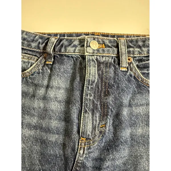We The Free‎ Free People Bailey Fringe Denim Mini Skirt High Rise Blue 27 - Image 6