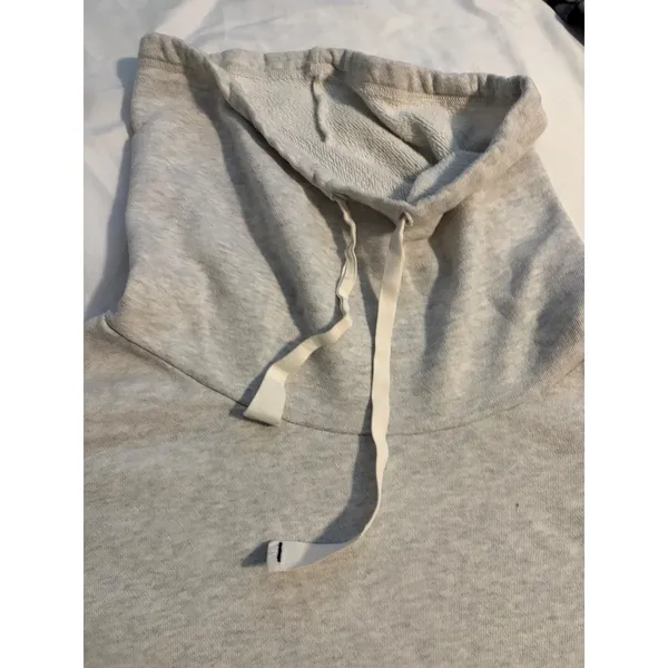 American Eagle Cowl Neck Sweatshirt Gray Drawstring Pullover M Athleisure - Image 4