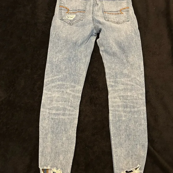 American Eagle next level stretch copper‎ stitch high waist distressed skinny - Image 3
