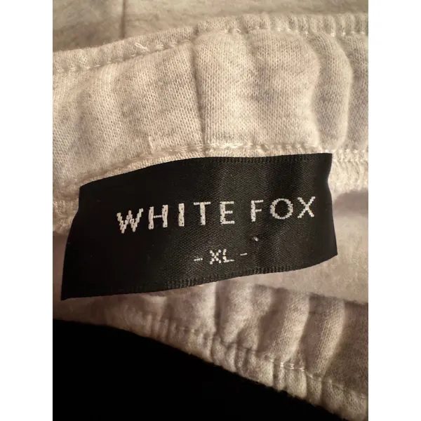 White Fox Boutique Grey Cherry Graphic Bow Sweat Shorts, Size XL - Image 4