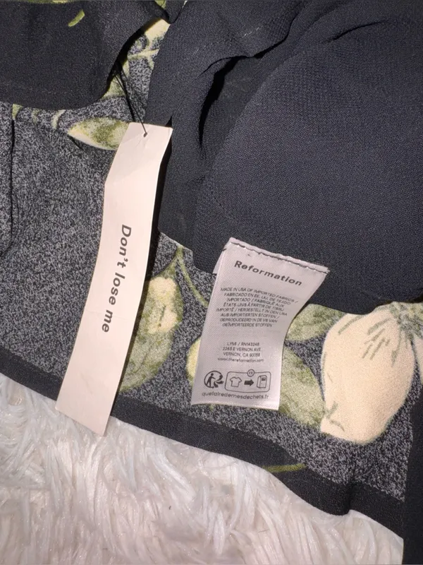 NEW Reformation Yale floral black maxi dress sz 8 - Image 5