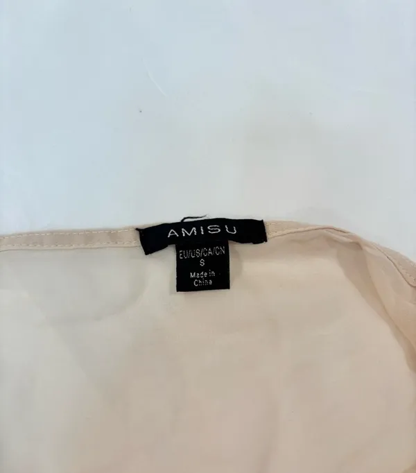 Amisu Y2K Nude Sequin Cami Top Size S - Image 4