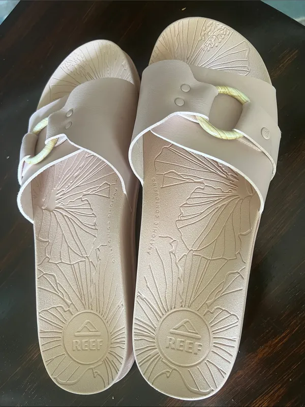 Reef Vista Cruz Light Blush Pink Slide Sandals Size 9 Cushioned Comfort Beach - Image 2