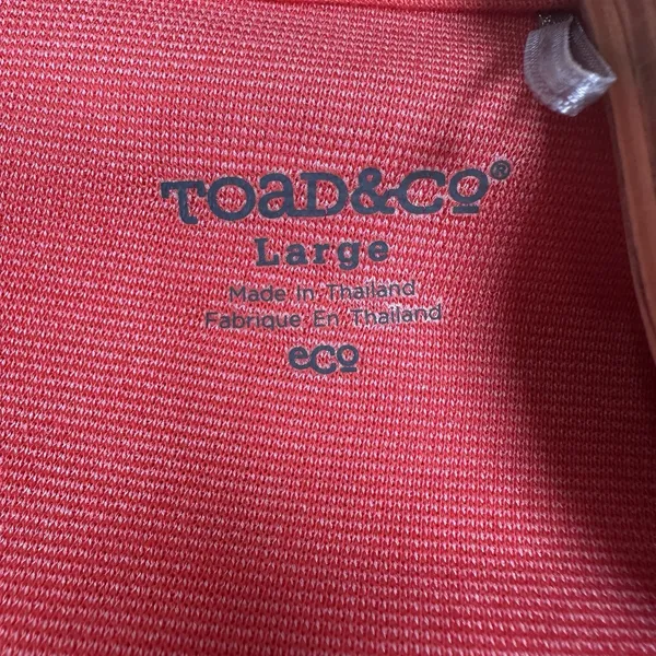 Toad & Co‎ Flexcel Cap Sleeve Dress Womens Large Coral Orange Pockets Tencel - Image 6