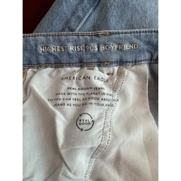 American Eagle Highest Rise 90s Boyfriend Carpenter Relaxed Fit Jeans Womens 18 - Image 8