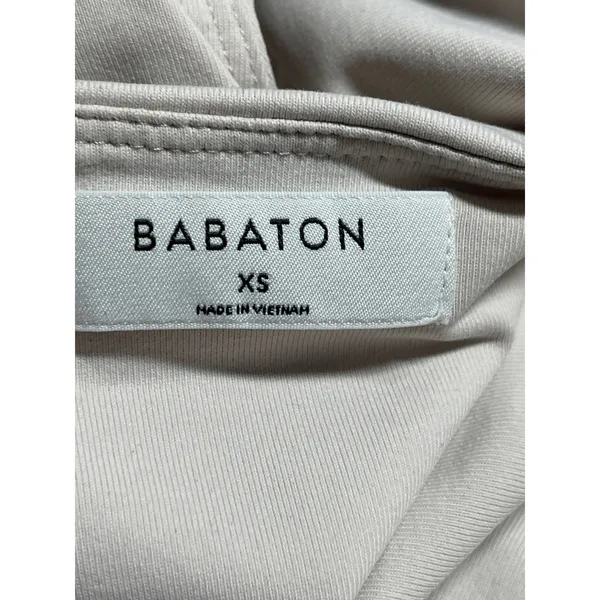ARITZIA Babaton Women's Cream Short Sleeve Square Neck Shirt Bodysuit Top Sz XS - Image 3