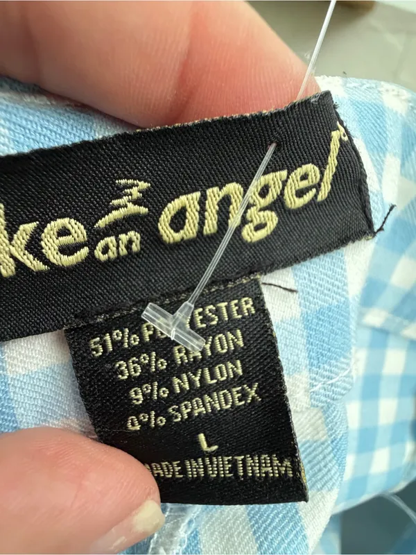 like an angel Blue Gingham Slim Ankle Pants - Image 7
