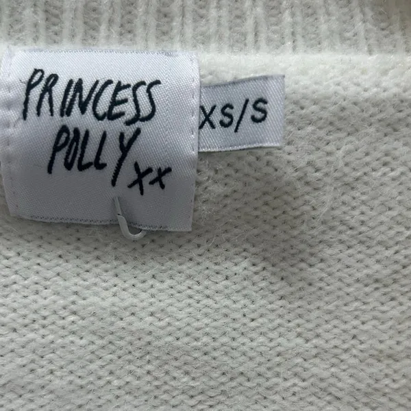 Princess Polly White Cardigan Sweater size XS/S - Image 4