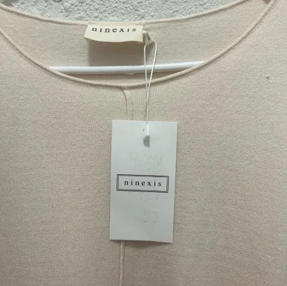 NINEXIS Loose-Fit Tunic Sweater in Oatmeal NWT - Image 2