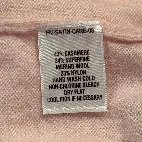 GNW Luxe Sweater Cashmere Wool Minimalist Quiet Luxury Preppy Capsule Pink Small - Image 4