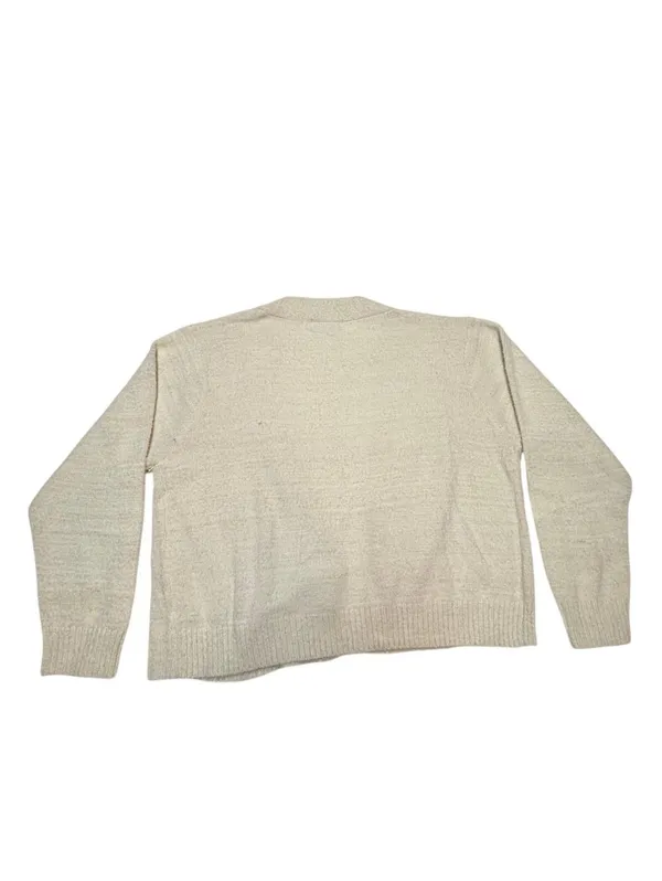 Sweet Kizz 3X Cream Open Front Cardigan Sweater Shimmer Knit Plus Size Cozy Soft - Image 2