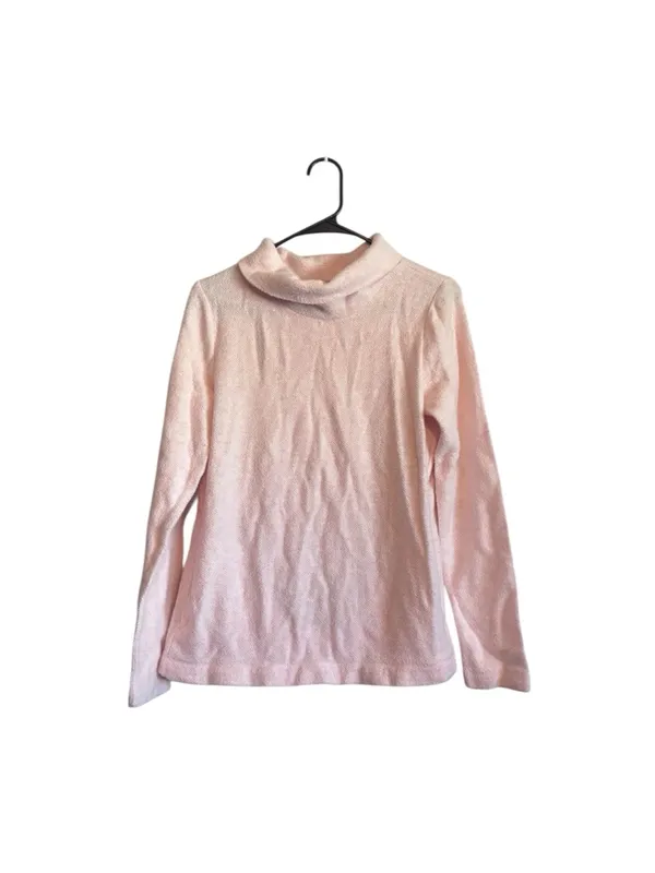 J. Crew Light Pink Fleece Pullover Cowl Neck Knit Long Sleeve Sweater Top - Image 3