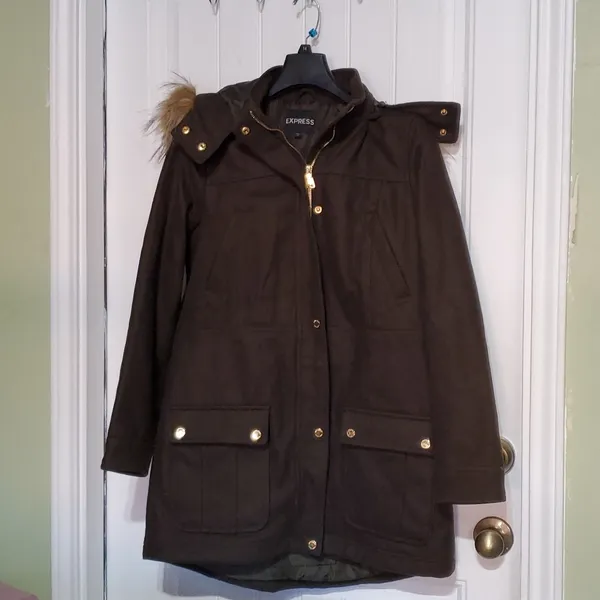 Express Jungle Green Jacket Size M - Image 6