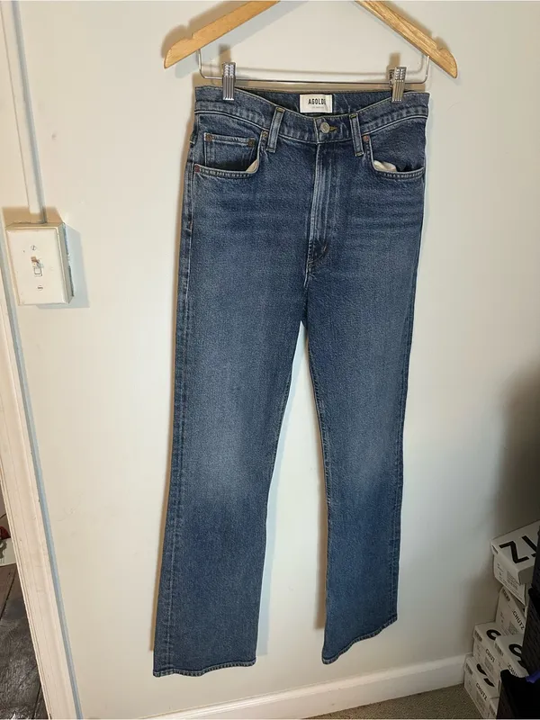NWOT Agolde baby flare stretch jeans 27 - Image 2