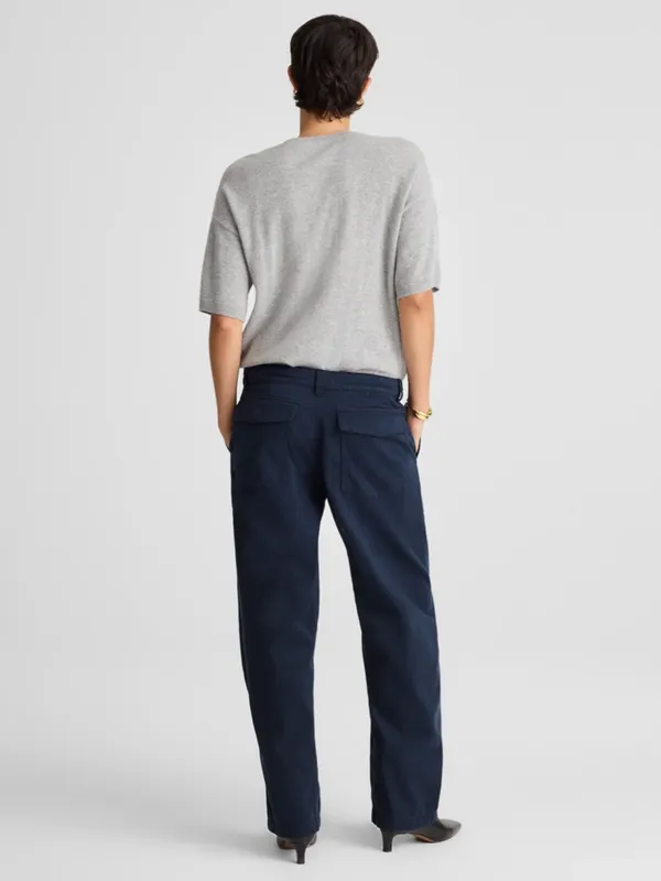 MADEWELL Darted Barrel Leg Pants Classic Navy Comfort Stretch size‎ 26 NS282 - Image 3