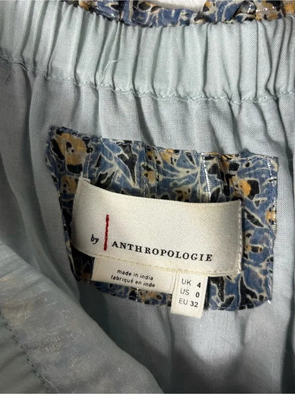 Anthropologie Kira Off-The-Shoulder Peasant Dress Blue Floral Size 0 - Image 5
