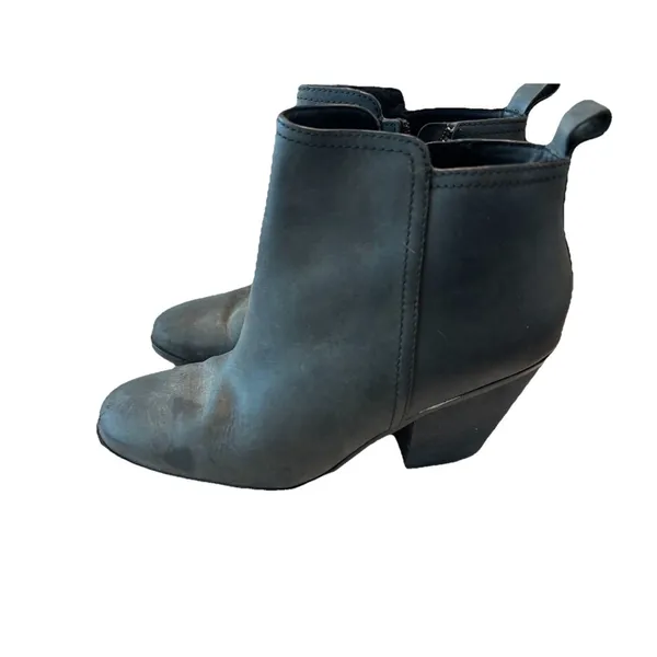 Cole Haan Boots Womens 9.5 B Chesney Ankle Booties‎ Block Heels Black Leather - Image 3