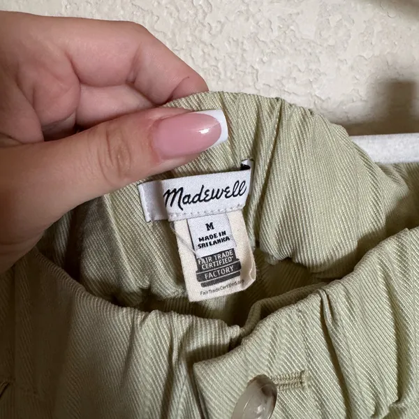 Madewell Tapered Huston Pull-On Crop Pants Sz‎ Medium Faded Seagrass - Image 6