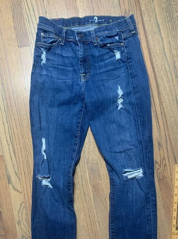 7 for all mankind the skinny Jean distressed - Image 2