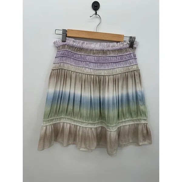 Anthropologie‎ Current Air XS Ombre Smocked Mini Skirt Boho Flowy 2050126-1 - Image 2