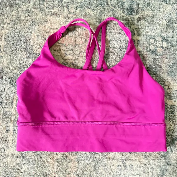Lululemon Energy Longline Bra Bright Pink Raspberry size 8 W2AV0S - Image 5