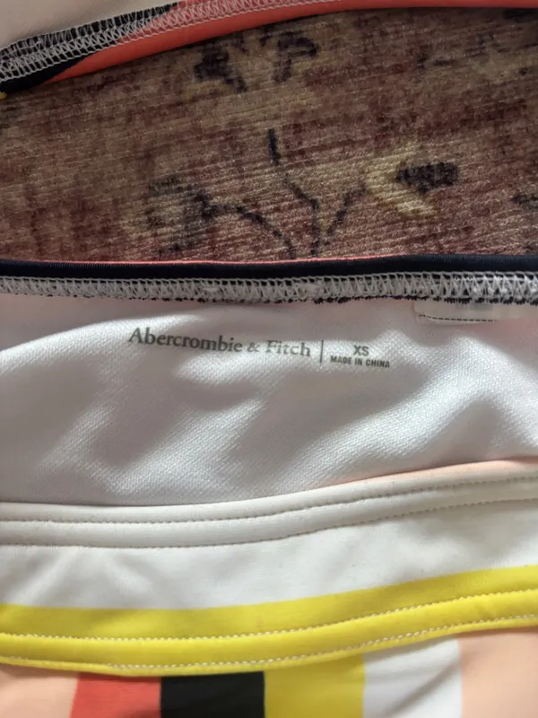 Abercrombie Stripe Pink, Orange, Yellow, Blue Bathing Suit Set - Image 2