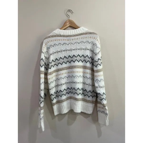 American Eagle Fair Isle Nordic Cozy Cabin Core Winter‎ Sweater Size XS - Image 3
